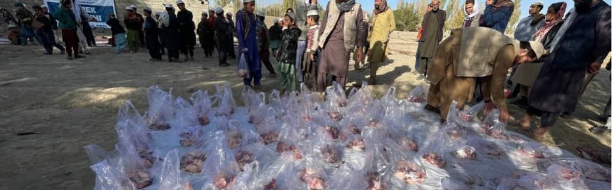 Afganistan'da Kurbanlarınızın kesimini ve dağıtımını gerçekleştirdik.
